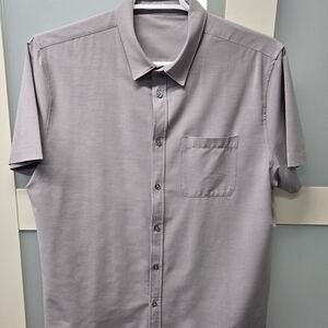 Vuori Men's Gray Short Sleeve Bridge Button Down-XL